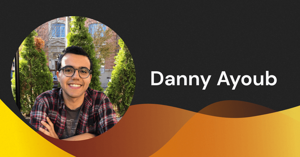 This site's opengraph image, which is a picture of me smiling at the camera in a circular frame beside the text 'Danny Ayoub'.